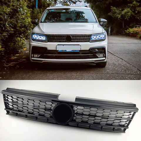 Pour Volkswagen vw Tiguan 2016 2017 2022 L voiture avant course Grille autour de garniture course grilles garniture voiture style ► Photo 1/6