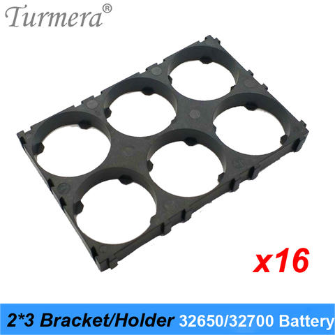 Turmera 32650 32700 2*3 support de batterie support cellule sécurité Anti Vibration supports en plastique pour 32650 32700 batterie Pack 16 pièces ► Photo 1/5