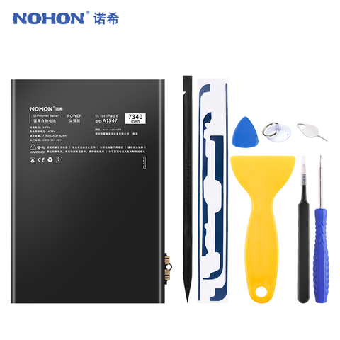 NOHON – batterie de remplacement pour tablette Apple iPad 6 Air 2 A1566 A1567 A1547, 7340mAh, haute capacité, outils gratuits ► Photo 1/5