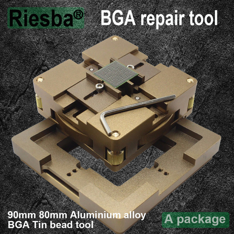 Kit de remballage BGA en alliage d'aluminium 90mm, verrouillage magnétique, 10 pièces, accessoires de plantation de pochoirs BGA universels 90mm ► Photo 1/6