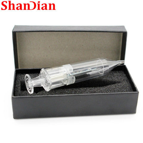 SHANDIAN seringue en plastique USB2.0 lecteur Flash 4GB 8GB 16GB 32GB 64GB 128GB stylo lecteurs docteur cadeaux mémoire bâton haute vitesse U disque ► Photo 1/6