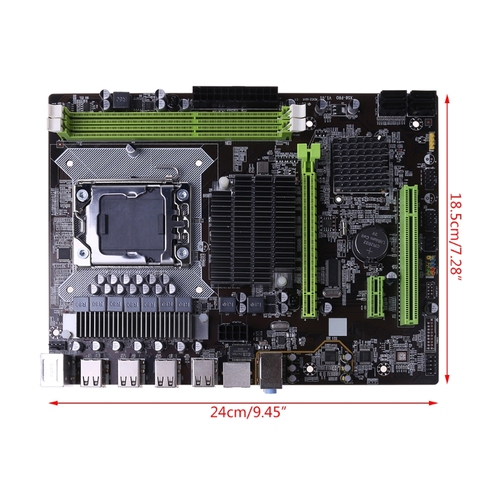 X58 LGA 1366 carte mère prend en charge la mémoire du serveur REG ECC et la carte mère du processeur Xeon ► Photo 1/6