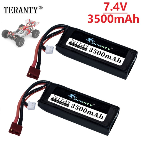 Batterie d'origine Wltoys 144001 2s 7.4 V 3500mAh Lipo mise à niveau rechargeable pour Wltoys 1/14 144001 RC voiture bateau Lipo batterie 1-5 pièces ► Photo 1/6