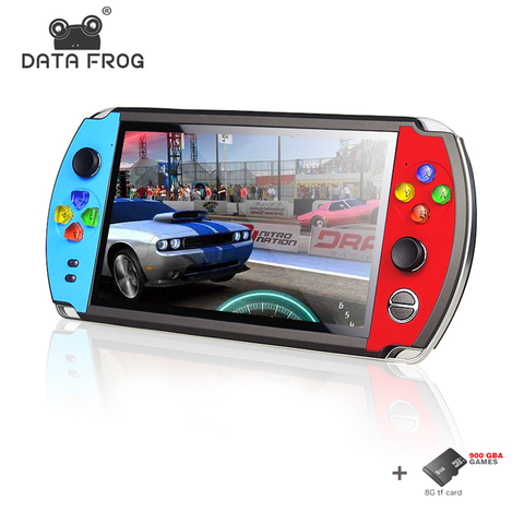 Données grenouille 4.3/5 pouces Double Rocker Console de jeu de poche Support TV sortie X12 rétro Portable Console de jeu vidéo de poche ► Photo 1/6