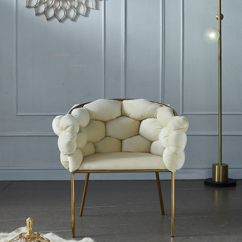 Postmodern appartement maquillage chaise italien minimaliste salon dos fauteuil créatif design chambre salon Dressing chaises ► Photo 1/1