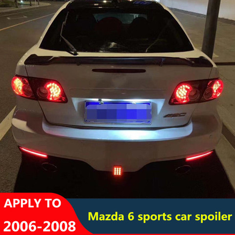 CEYUSOT pour Mazda 6 véritable voiture en Fiber de carbone Spoiler 06 07 08 Mazda6 AUTO coffre Spoiler sport queue R modélisation ailes Auto pièces M6 ► Photo 1/6