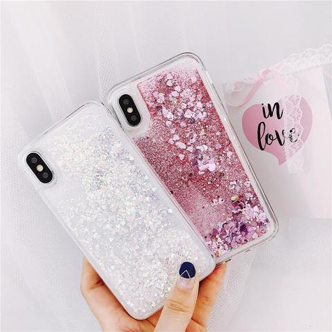 Coque de téléphone Huawei à paillettes liquides, étui en Silicone pour Honor X10 8X 8A 8S 8C 9X 9A 10i 20i 20s 30s View 10 20 30 9 Lite Play 3 3e 4T Pro ► Photo 1/6