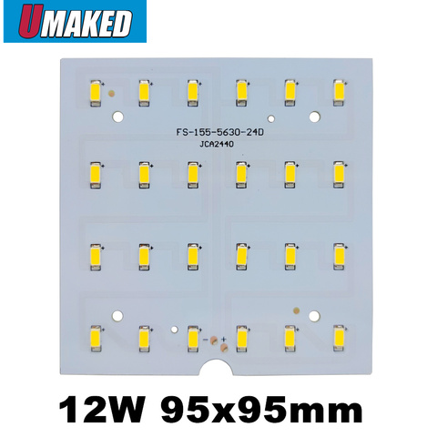 Plafonnier led 12W 95x95mm, pcb avec 5730 pour ampoule, base en plaque d'aluminium avec puce smd5730 ► Photo 1/5