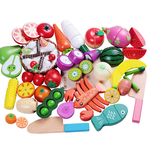 Jouet en bois pour enfants, coupe magnétique de fruits, légumes, aliments, semblant jouer, Simulation, modèle de cuisine, jouets éducatifs pour enfants, 1 pièce ► Photo 1/6