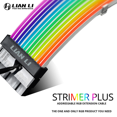 Kit de câble d'extension Lian Li Strimer Plus rvb Pc adressable 5v a-rgb câble pour carte mère Atx 24pin PCI-E Gpu 8pin Formulamod ► Photo 1/6