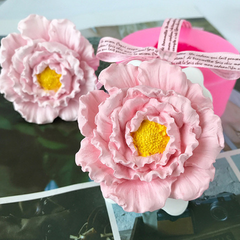 Moule en Silicone à fleurs de pivoine, en Rose, décoration de maison ► Photo 1/6