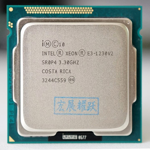 Processeur Intel Xeon E3-1230 v2 E3 1230 v2 ordinateur de bureau processeur Quad-Core processeur LGA1155 processeur de bureau E3 1230V2 ► Photo 1/2