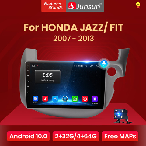 Junsun V1 Android 10 2G + 32G DSP autoradio multimédia lecteur vidéo pour HONDA FIT JAZZ 2007-2013 Navigation GPS 2din autoradio ► Photo 1/6