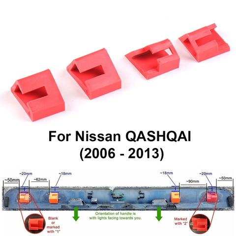 Pince de réparation de portillon, poignée de démarrage pour Nissan QASHQAI, 2006-2013, 4 pièces/ensemble ► Photo 1/6