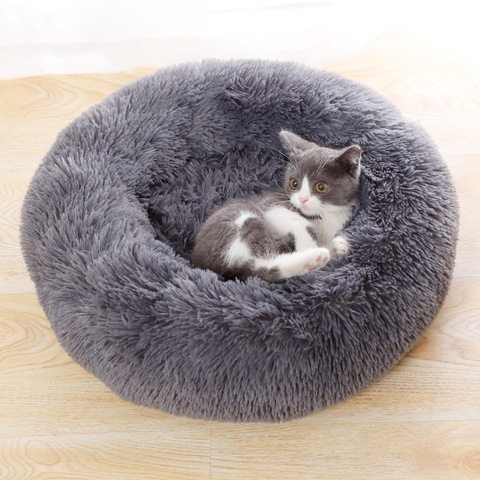 Nid chaud et confortable pour animaux domestiques, niche lavable pour chiens et chats, accessoire rond, doux et chaud, pour petits chiots et chats, facile à nettoyer ► Photo 1/6