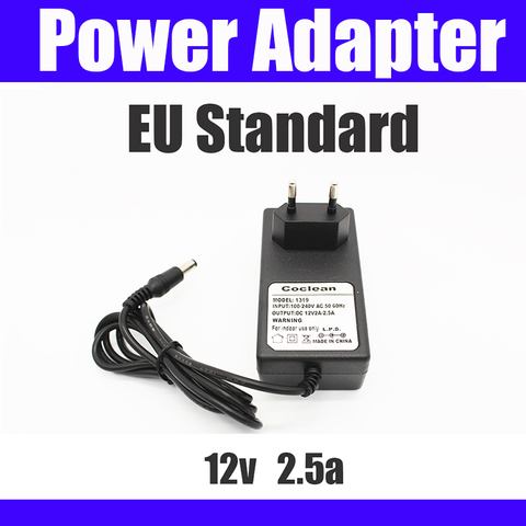 Adaptateur d'alimentation cc 12V 2,5 a, alimentation de haute qualité, prise Standard européenne pour caméras de vidéosurveillance, DVR et NVR ► Photo 1/5