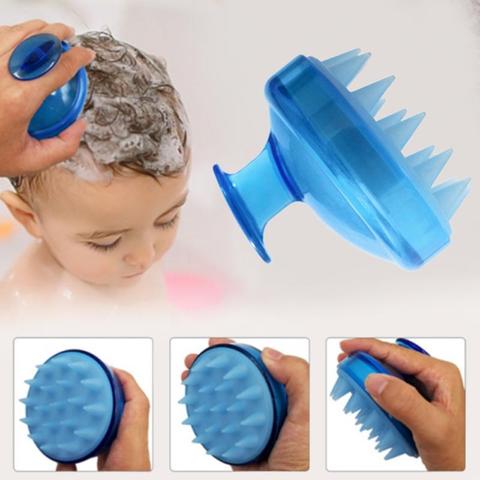 Brosse à cheveux en Silicone shampooing cuir chevelu brosse peigne tête Spa minceur Massage brosse corps cheveux lavage peigne douche bain brosse livraison directe ► Photo 1/6