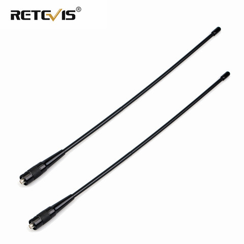 2 pièces RETEVIS RHD-771 SMA-F talkie-walkie antenne VHF UHF double bande 39cm pour Kenwood Retevis H777 RT5R Baofeng UV 5R 888S UV-82 ► Photo 1/6