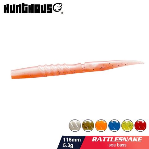 Hunthouse crotale xlayer leurre souple avec hochets LW231 115mm 5.3g PVC materal lerrue pour pêche brochet bar Silicone leurre ► Photo 1/6