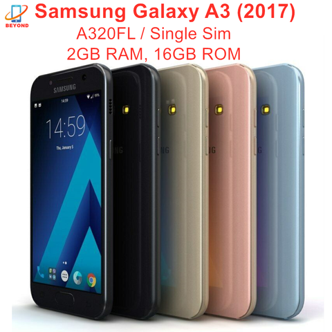 Samsung – téléphone portable Galaxy A3 2017 A320F A320FL, écran de 4.7 pouces, smartphone, 2 go de RAM, 16 go de ROM, Octa Core, Exynos NFC, appareils photo de 13 et 8 mpx, reconnaissance d'empreintes digitales ► Photo 1/5