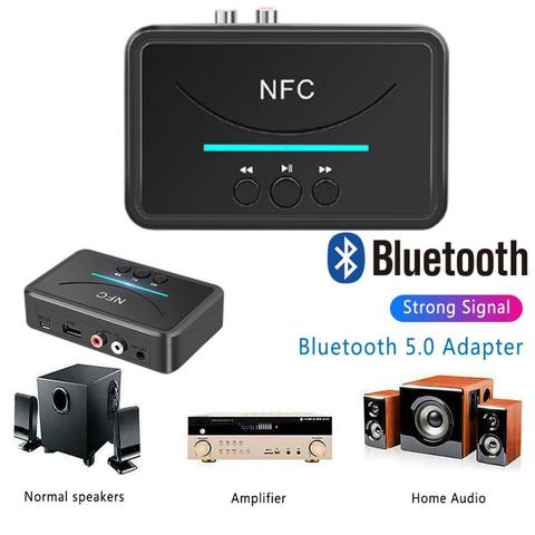 Récepteur Bluetooth 5.0 sans fil NFC, adaptateur Audio stéréo, Dongle pour haut-parleur de voiture, 3.5mm AUX HiFi ► Photo 1/6