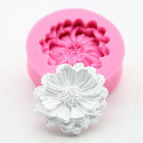 Petit moule en Silicone en forme de marguerite, moule pour savon, chocolat, Fondant, bonbons, gâteaux, sucre en relief, Arts de la décoration de fleurs bricolage ► Photo 1/6