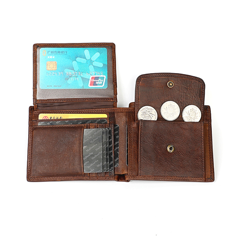 Porte-cartes en cuir pour hommes, Design, organisateur de portefeuilles, porte-cartes de crédit ► Photo 1/5