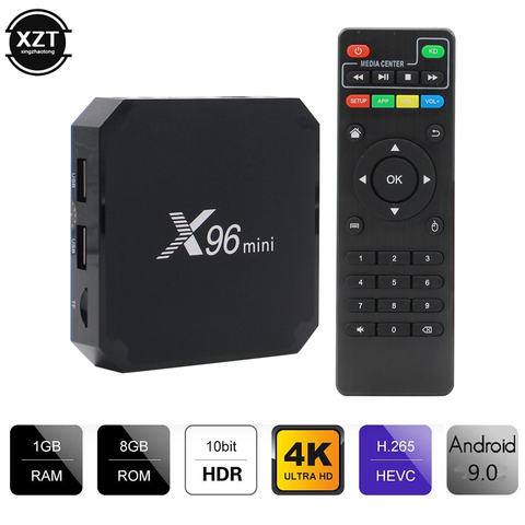 Boîte de TV originale X96 mini Android 9.0 Smart TV Box Amlogic S905W Quad Core 1/2GB + 8/16GB 2.4G WiFi 64 bits lecteur multimédia décodeur ► Photo 1/6