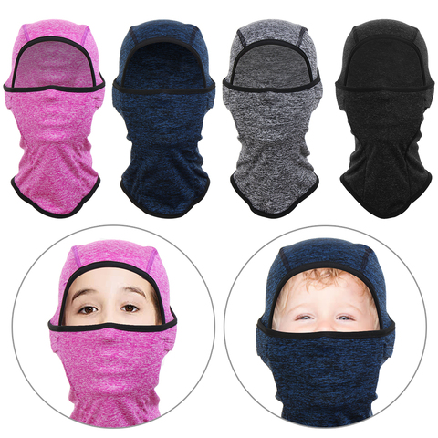 Nouveau enfants cagoule coupe-vent Ski visage couvrant enfants polaire cou plus chaud casque Liner capuche cyclisme écharpe randonnée accessoire ► Photo 1/6