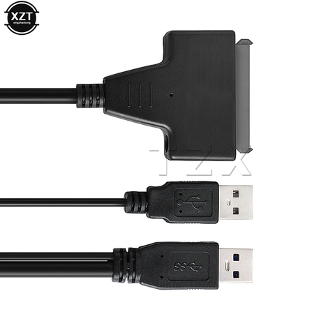 Adaptateur de câble USB 2.0 vers SATA 15 + 7 broches, pour disque dur de 2.5 pouces et SSD, nouveau, 1 pièce ► Photo 1/4