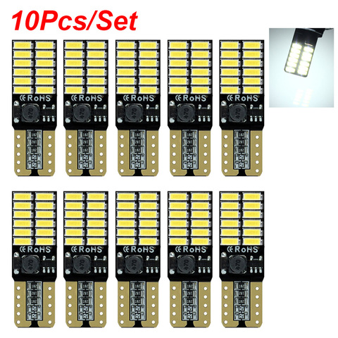 10/2 pièces T10 LED ampoule Canbus 5W5 voiture LED Signal lumineux 12V 6000K plaque d'immatriculation lumières blanc rouge jaune intérieur dôme lampes de lecture ► Photo 1/6