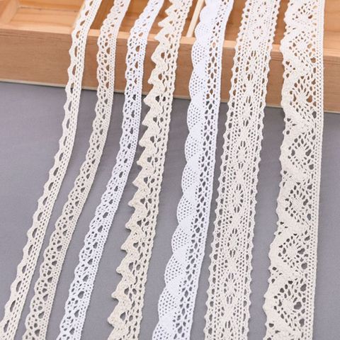 5/10Yards coton blanc brodé dentelle garniture rubans tissu bricolage artisanat vêtements couture accessoires fournitures ► Photo 1/6