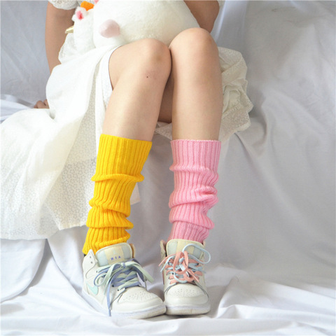 Chaussettes amples pour femmes, style japonais, Anime JK fille, jambières, bonneterie, couleur bonbon, Lolita Cosplay, chaussettes amples pour femmes ► Photo 1/6