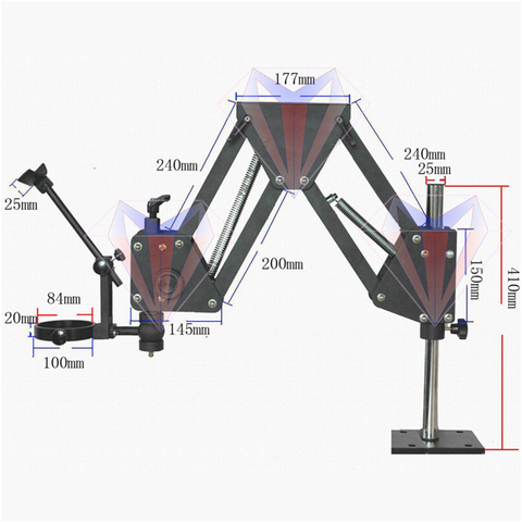 Microscope à bras Flexible, la fabrication de bijoux, le Zoom, pour la fabrication de bijoux ► Photo 1/2