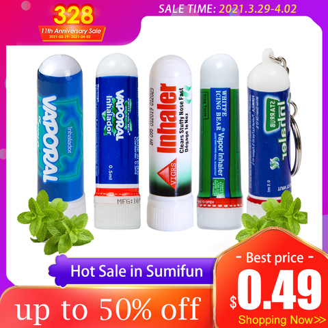 Sumifun – 5Types d'inhalateur Nasal thaïlandais, crème à la menthe, 100% Original, huiles essentielles nasales, rhinite nasale, pommade froide à base de plantes ► Photo 1/6