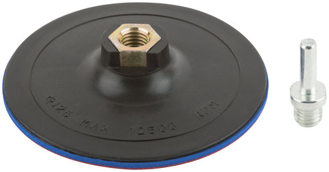 Disque de meulage avec Velcro, écrou hl14 + adaptateur pour perceuse, 125 X3 mm buse outil poncé ► Photo 1/3