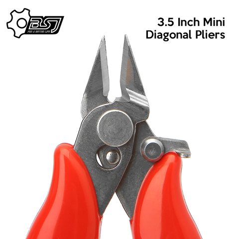 Pince diagonale 3.5 pouce Mini coupe-fil petite coupe souple pince électronique fils isolant poignée en caoutchouc modèle outils à main ► Photo 1/6