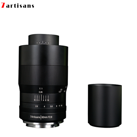 7artisans 60mm f2.8 Macro objectif APS-C pour SONY Fujifilm Olympus M43 appareil photo sans miroir pour Canon EOS R EOS M50 Nikon Z6 Z7 ► Photo 1/6