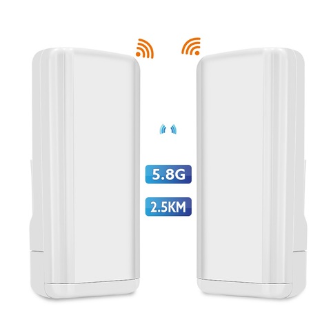 Pont WiFi sans fil pour l'extérieur, routeur CPE, 4g 5.8ghz, 450Mbps, répéteur, extension, Point d'accès, longue portée, 5ghz, 2 pièces ► Photo 1/6