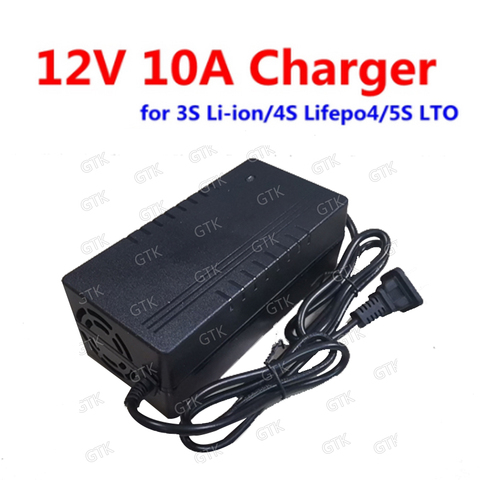 12V 10A batterie 12.6v 10A li ion 3S chargeur de batterie 4S 14.6V 10A lifepo4 5S 14V 10A LTO Lithium titanate 6S 16.8V 10A chargeur ► Photo 1/3