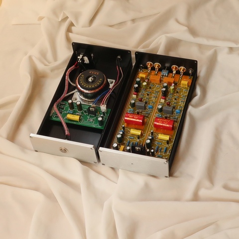 Amplificateur Phono fendue MM/MC amplificateur Phono vinyle composants discrets Circuit de classe A ► Photo 1/5