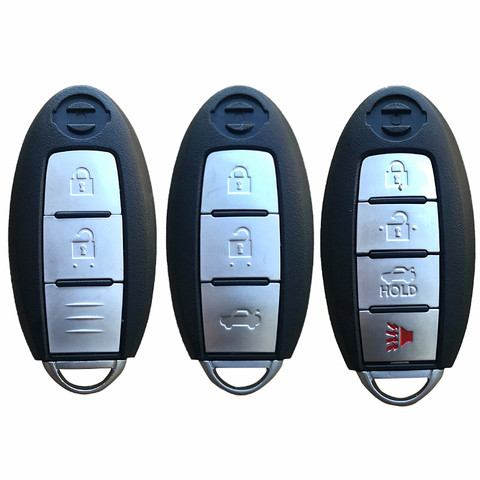 Coque de clé télécommande intelligente, 2, 3 ou 4 boutons, pour Nissan  Rogue, Teana, Sentra, Versa, couvercle de clé de voiture, entrée sans clé  avec lame - Historique des prix et avis