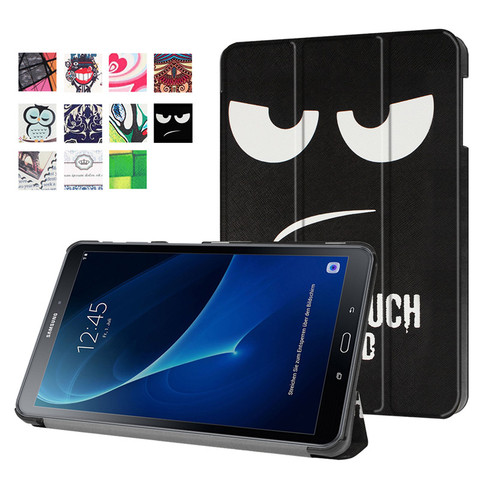 Étui rigide avec coque arrière pour tablette, pour Samsung Galaxy Tab A 6 A6 2016 SMT580 SM-T585, A 10 1 2016, funda ► Photo 1/6