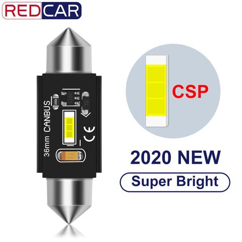 Ampoule Led CSP CSP, puces Canbus C5W C10W, 31mm 36mm 39mm 41mm, lumière de voiture, éclairage intérieur dôme de lecture, blanc pur 6000K, 1 pièces ► Photo 1/6