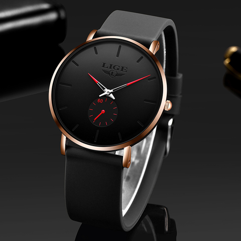 LIGE-montre à Quartz pour hommes, montre de sport, marque supérieure de luxe, étanche Simple, Ultra-mince, pour hommes, nouvelle mode 2022 ► Photo 1/6