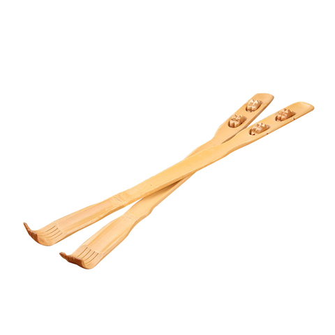 Dos griffoir en bois corps bâton rouleau Backscratcher bambou masseur râteau 45cm en bois démangeaison Massage rouleau ► Photo 1/6