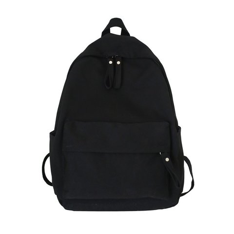 Solide noir sac à dos étanche Oxford sac d'école style minimaliste unisexe loisirs ou voyage sac marque de haute qualité sac à bandoulière ► Photo 1/6