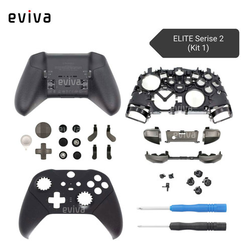 Kit de coque de boîtier pour manette XBOX ONE Elite série 2, étui de protection pour manette de jeu, poignées de pouce interchangeables, bâton analogique, boutons d-pad ► Photo 1/4