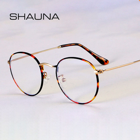 SHAUNA – lunettes classiques Anti-lumière bleue, monture optique ronde en métal, pour ordinateur ► Photo 1/6