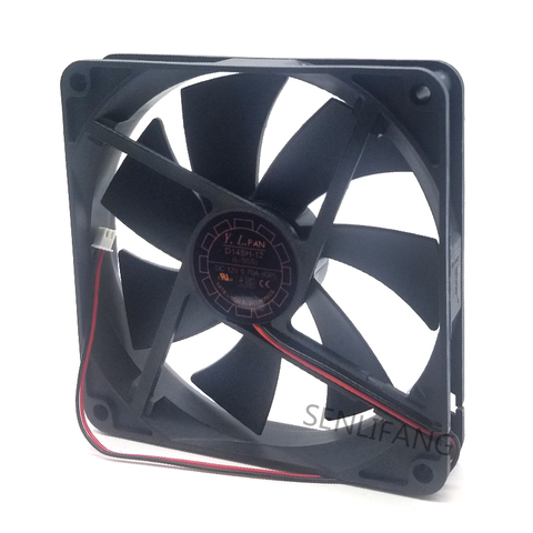 Ventilateur de serveur à 2 fils Yate Loon D14SH-12, 12V DC, 0,70a, 140x140x25mm, nouveauté ► Photo 1/3